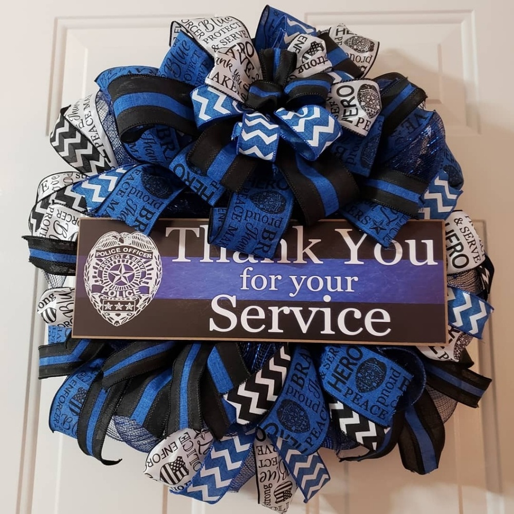 Law Enforcement Wreath, Thank You For Service